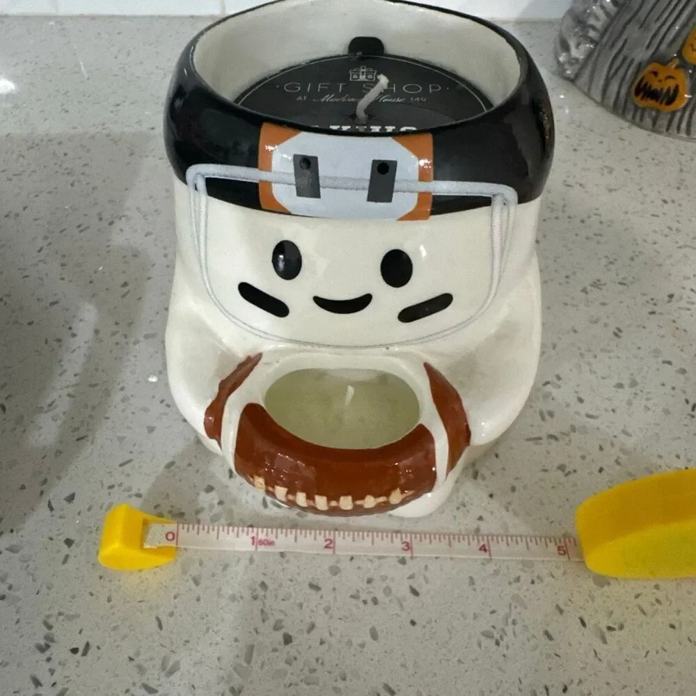 Ghost football double candle brand new   Perfect for football season and Hallowe - Picture 6 of 7